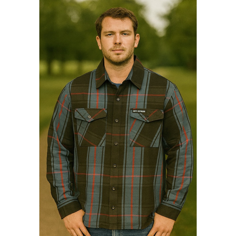 HOT LEATHERS‎ Men's Flannel Shirt XL – NWT – Biker Plaid / Rugged Outdoor Style